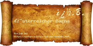 Österreicher Barna névjegykártya