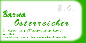 barna osterreicher business card